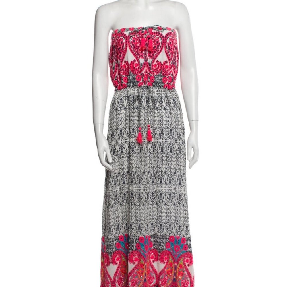 Calypso Printed Maxi Dress Size: S